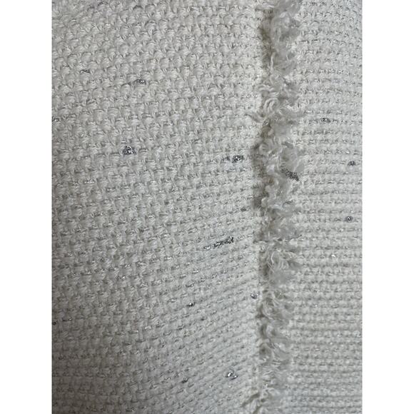 Rebecca Taylor Blazer Jacket Single Breast Open Front Fringe Tweed - Picture 11 of 14